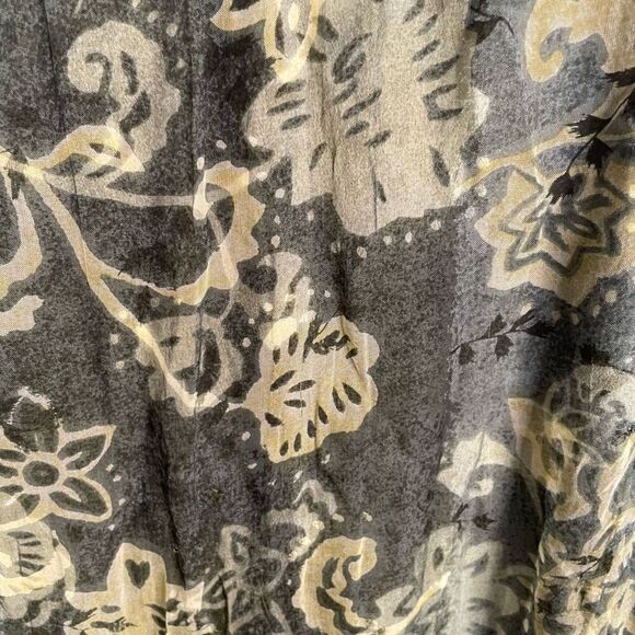 August Max Woman Sleevless Midi Dress 16W Green Sheer Floral Overlay Artsy Lagom - Picture 8 of 11